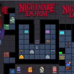 A screenshot of the game Nightmare Dorm showing the gameplay.