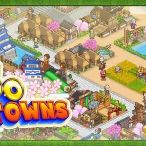 A screenshot of the game Oh!Edo Towns showing a bustling town.