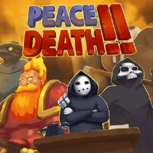 A screenshot of the game Peace, Death! 2 showing the main character, the Reaper, in his office.