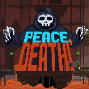 A screenshot of the game Peace Death showing the pixelated gameplay.