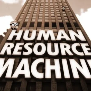 A screenshot of the Human Resource Machine game.