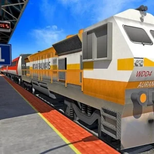 A screenshot of the Indian Train Simulator gameplay.