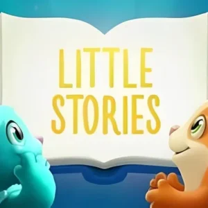 A screenshot of the Little Stories app showing a selection of storybook covers.