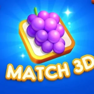 A screenshot of the Match 3D game showing various 3D objects.