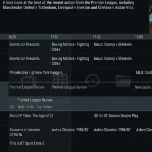 A screenshot of the OTT Navigator IPTV app interface displaying various channel options.