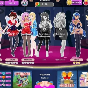 A screenshot of the Pussy Saga Mobile game showing the match-3 puzzle interface.