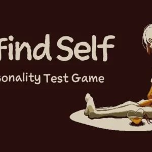 A screenshot of the Refind Self game showing the robot girl in a peaceful environment.