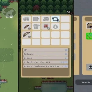 A screenshot of The Way Home gameplay showing the pixelated graphics and the character exploring the environment.