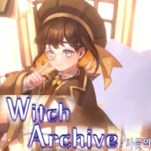 A screenshot of the WitchArchive game showing the main character in battle.