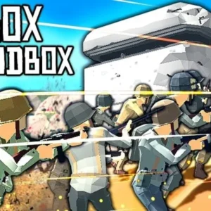 A screenshot of Warbox Sandbox gameplay showcasing different units in battle.