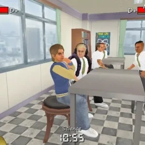 A screenshot showcasing the character customization options in Old School APK.