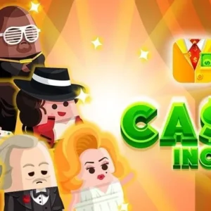 A screenshot showcasing the gameplay of Cash, Inc., with colorful graphics and various businesses within a tower.