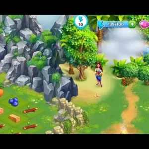 A screenshot showcasing the gameplay of Roger That, with vibrant colors and various objects to merge.