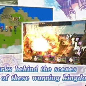 A screenshot showcasing the gameplay of RPG Asdivine Saga