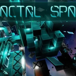 A screenshot showcasing the intricate level design and atmospheric lighting of Fractal Space HD.