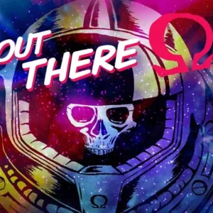A spaceship navigating through a colorful nebula in Out There: Omega Edition.