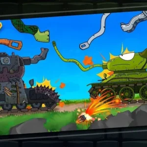 A tank firing in the game Gerand