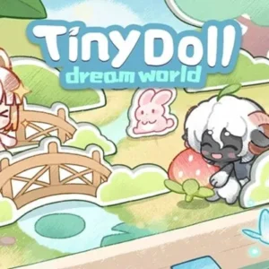 A Tiny Doll character standing in a colorful room.