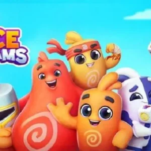 A vibrant screenshot of the Dice Dreams game interface.