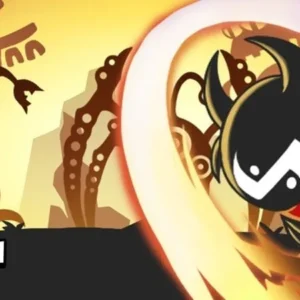 A warrior with a giant sword stands amidst a battlefield filled with demons.