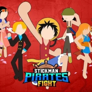 Alt text describing the Stickman Pirates Fight gameplay