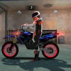 Alt text for image 1: Xtreme Motorbikes gameplay screenshot showing a motorbike performing a stunt.