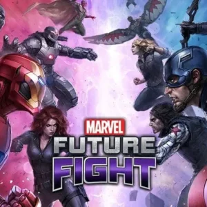 Alt text: MARVEL Future Fight gameplay screenshot showing Iron Man in action