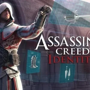 Assassin's Creed Identity gameplay screenshot showing a character performing a Leap of Faith.