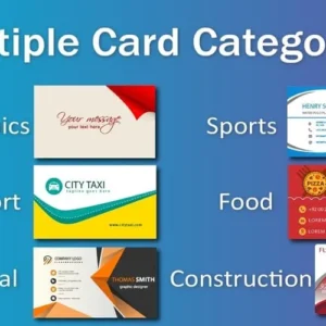 Business Card & Logo Design app interface