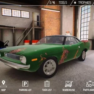 Car Mechanic Simulator running on a phone