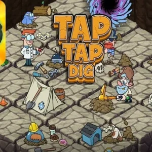 Charming pixel graphics of Tap Tap Dig.