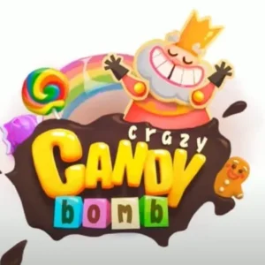 Colorful candies exploding in Crazy Candy Bomb.