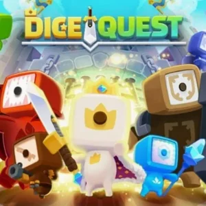 Dice warriors battling a monster in Dice Quest.