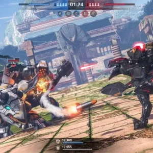 Dinosaur shooting lasers in Jurassic Monster World.
