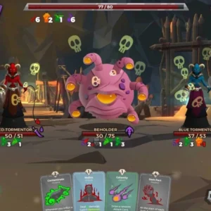 Dungeon battling monsters in Dungeon Tales