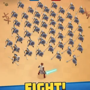 Epic battle scene in Battle Simulator Warfare.