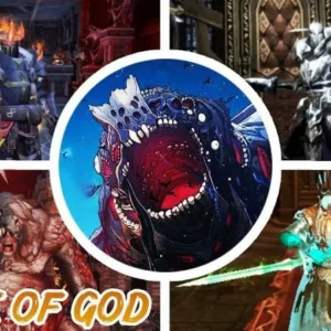 Epic battle scene in Blade of God: Vargr Souls
