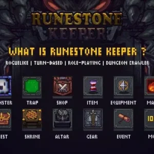 Exploring a dungeon in Runestone Keeper