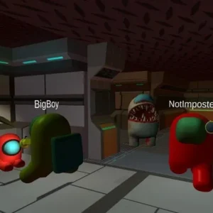 Exploring the spaceship in Imposter 3D online horror.