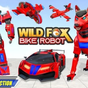 Fox Robot transforming into a bike