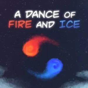 Gameplay of A Dance of Fire and Ice showing two orbs navigating a path