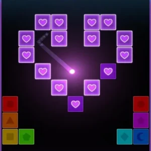 Gameplay of Brick Pang showing the ball breaking bricks.