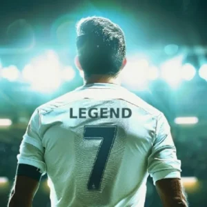 Gameplay of Club Legend showing a player about to kick the ball