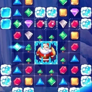 Gameplay of Ice Crush showing colorful ice blocks.