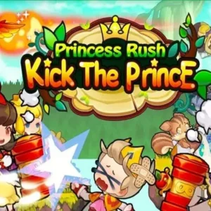 Gameplay of Kick the Prince showing the princess kicking the prince