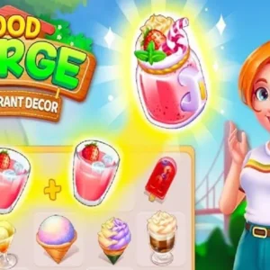 Gameplay of Merge Food showing merging ingredients.