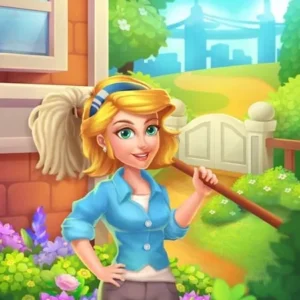 Gameplay of Merge Town showing merging items.