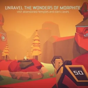 Gameplay of Morphite on a planet with strange plants.