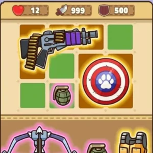 Gameplay of Ruff Survivor with a Bulldog shooting zombie dogs.