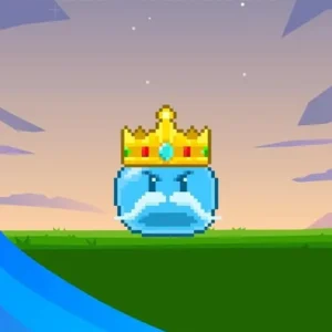 Gameplay of Slime Kingdom showing merging slimes.
